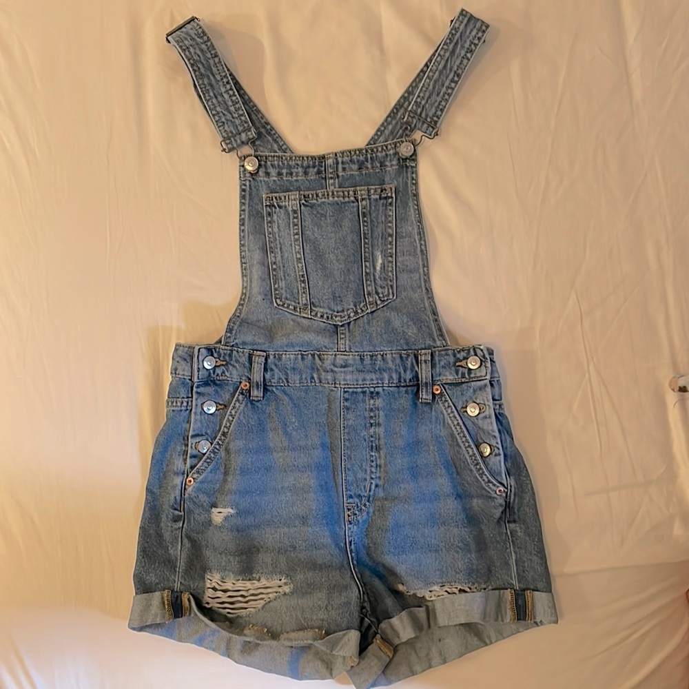 H&M| Denim Overall Shorts
